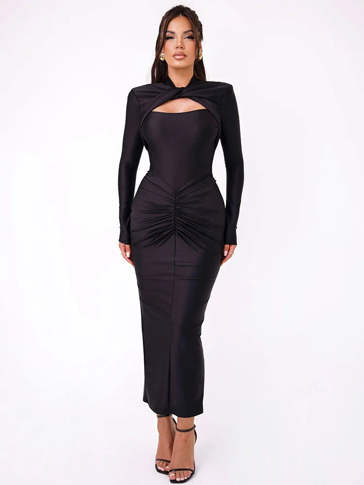 Dress Hollowed Out Slim