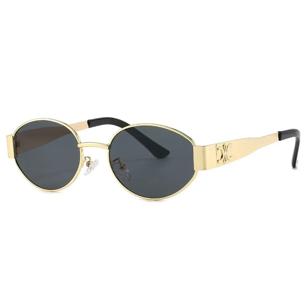 Luxury Metal Brand Sunglasses Unisex Designer