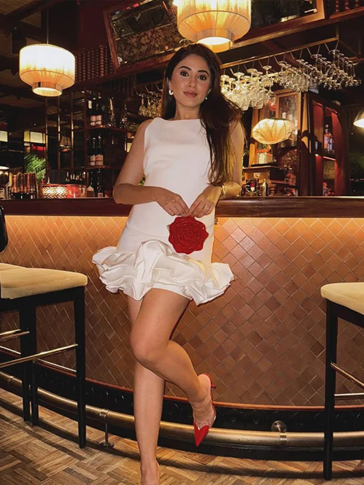 Mini Dresses Chic Round