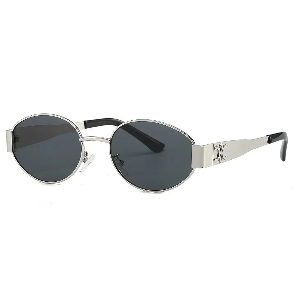 Luxury Metal Brand Sunglasses Unisex Designer