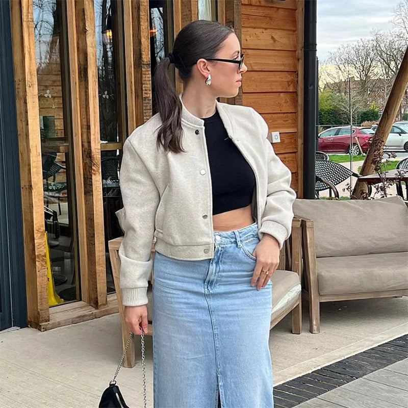 Jacket Cropped Bomber