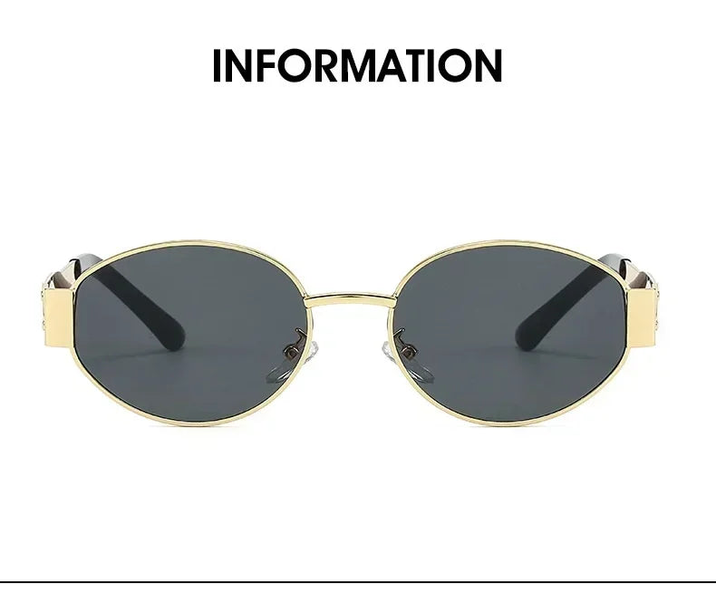 Luxury Metal Brand Sunglasses Unisex Designer