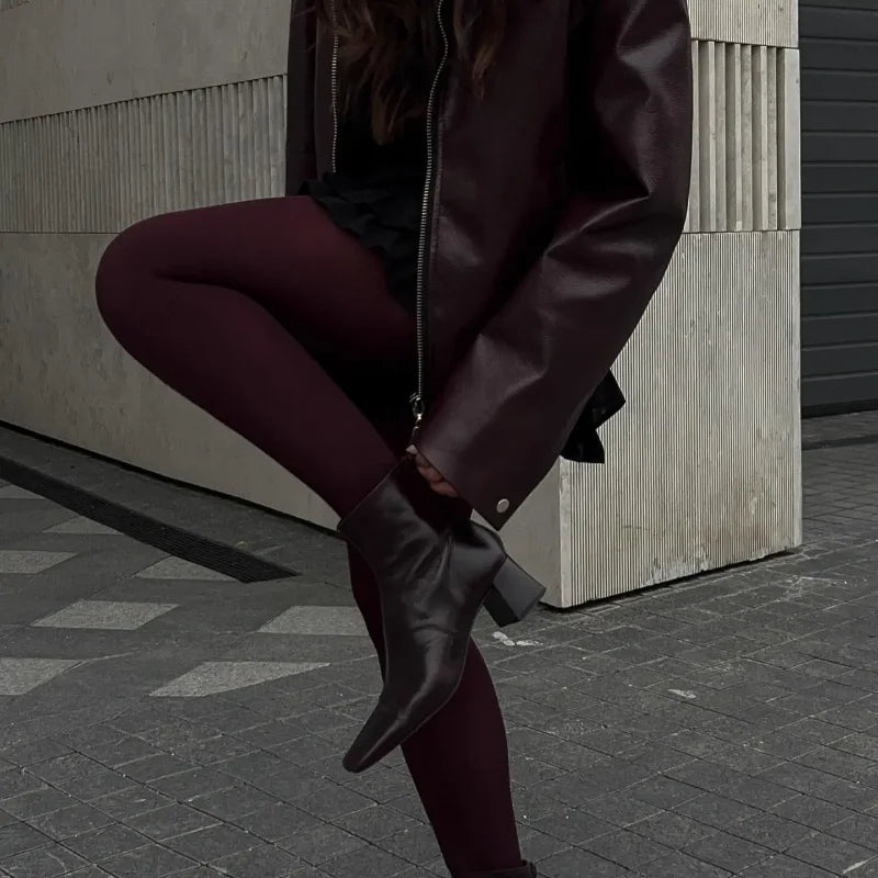 Jacket Cool Girl Slim Chery Red