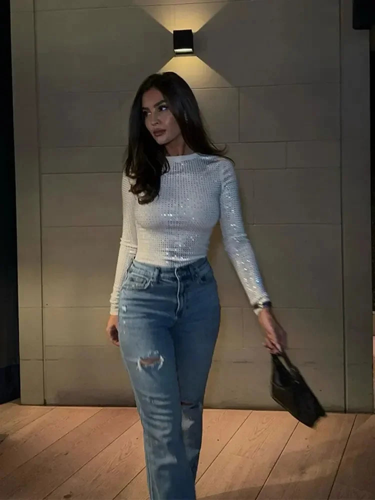 Neck Long Sleeve T-shirt
