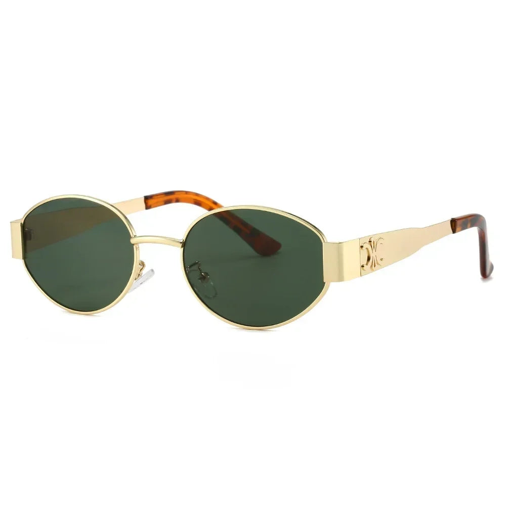 Luxury Metal Brand Sunglasses Unisex Designer