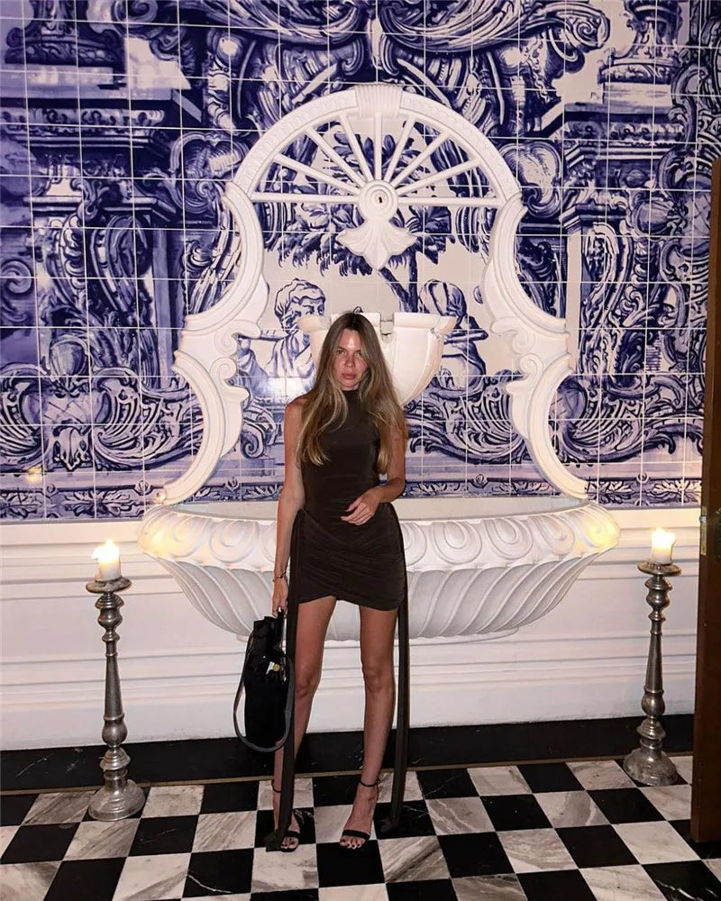 Mini Dress Femme Elegant