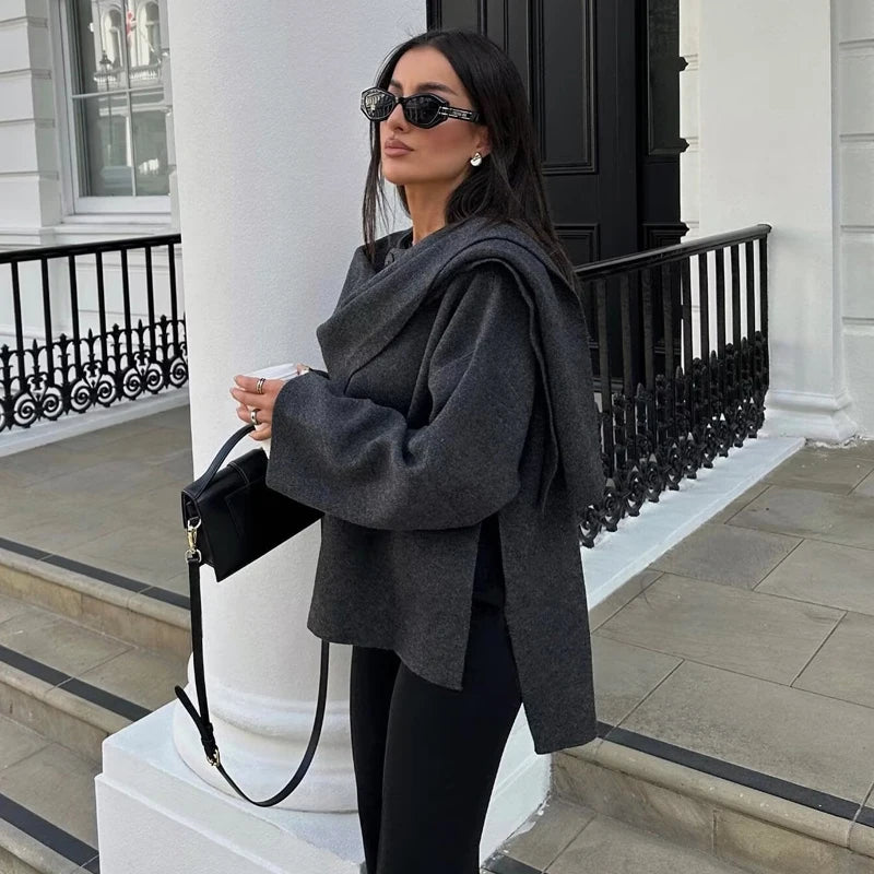 lush Winter Coats for Women Asymmetric Scarf Demi