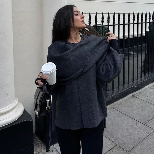 lush Winter Coats for Women Asymmetric Scarf Demi