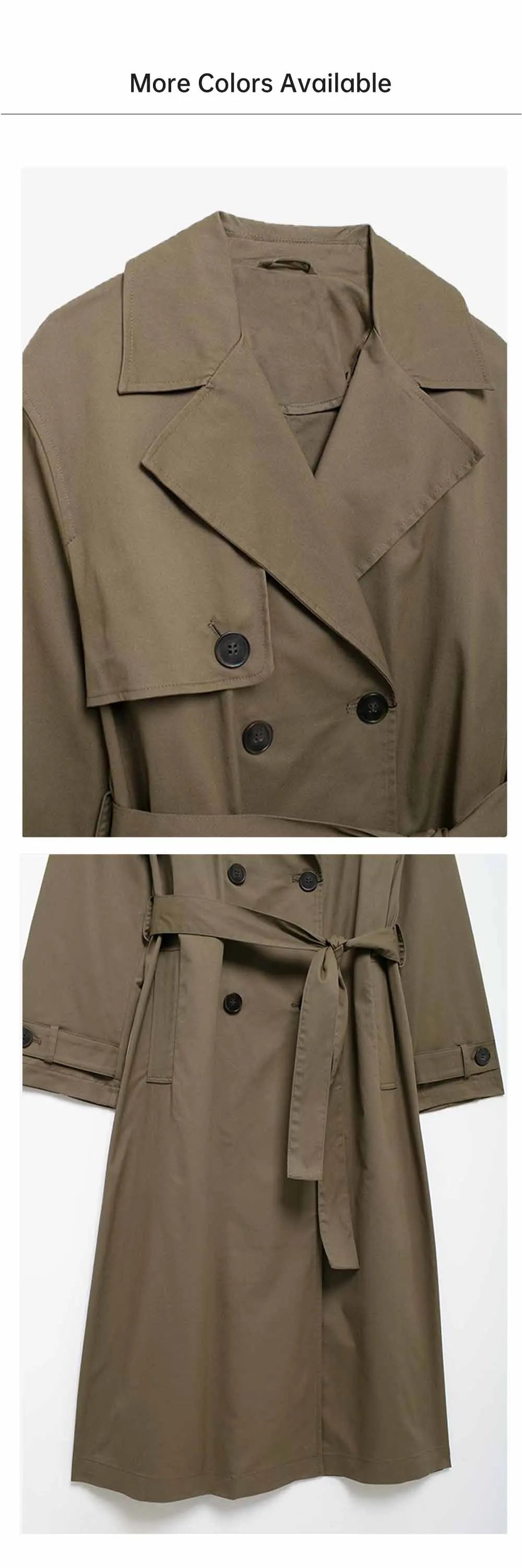 Belt Midi Wind Coat Coat