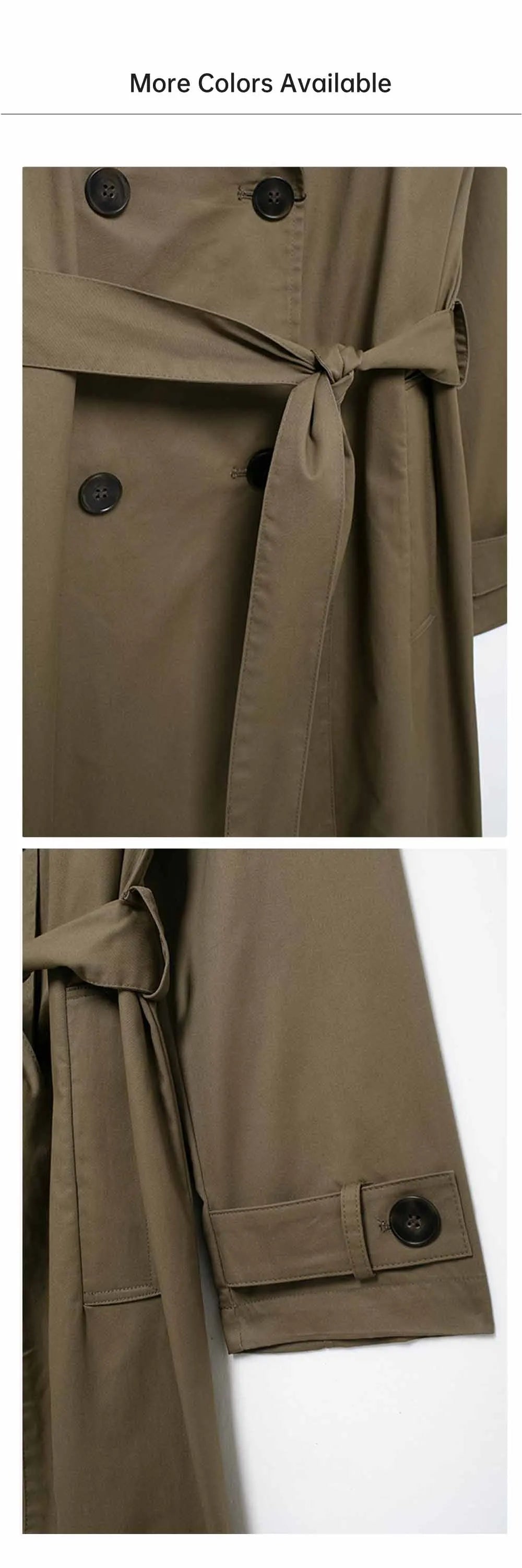 Belt Midi Wind Coat Coat