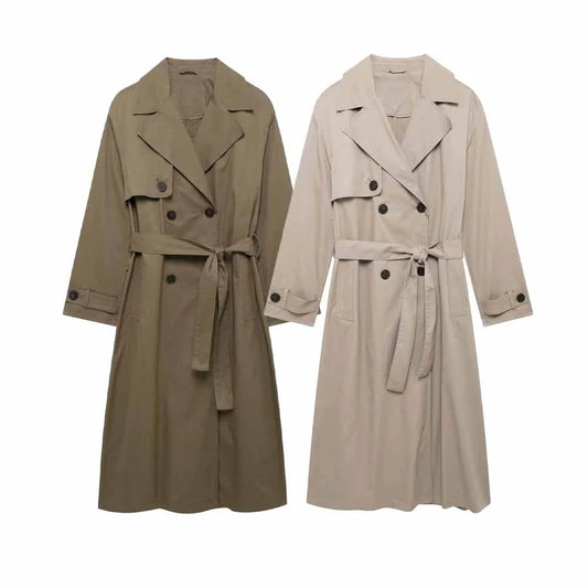 Belt Midi Wind Coat Coat