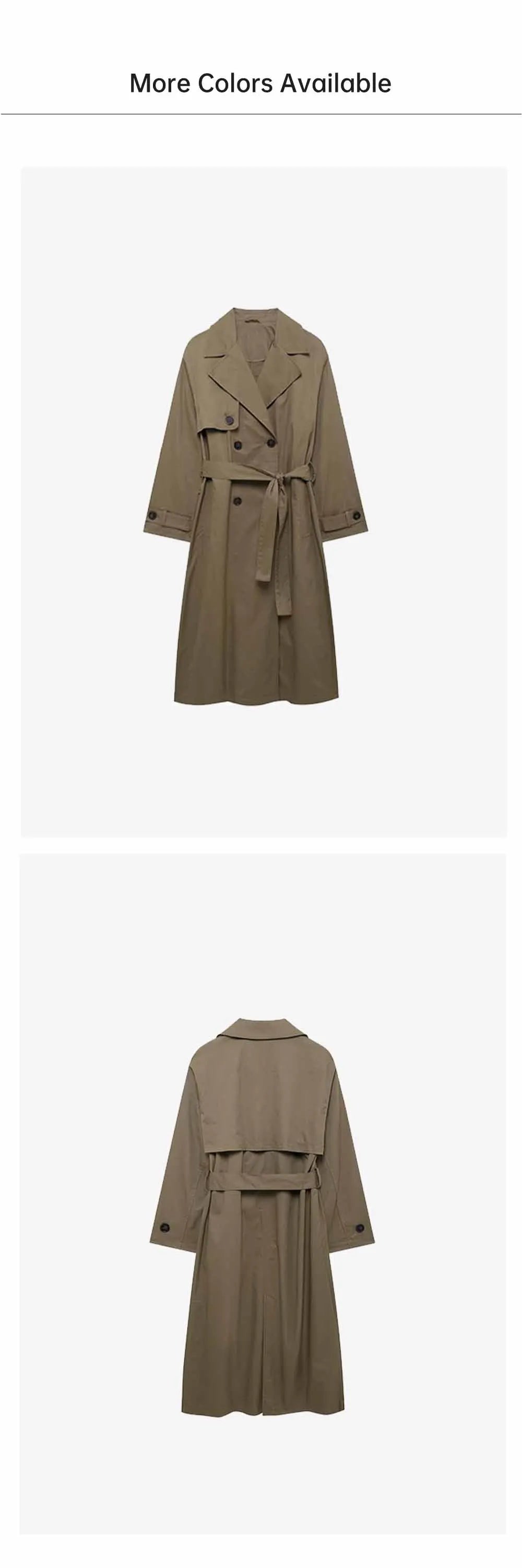Belt Midi Wind Coat Coat